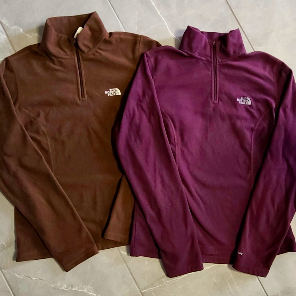 Northface 1/4 Zip Fleece Pullovers. Mediums. SOLD SEPARATELY.
